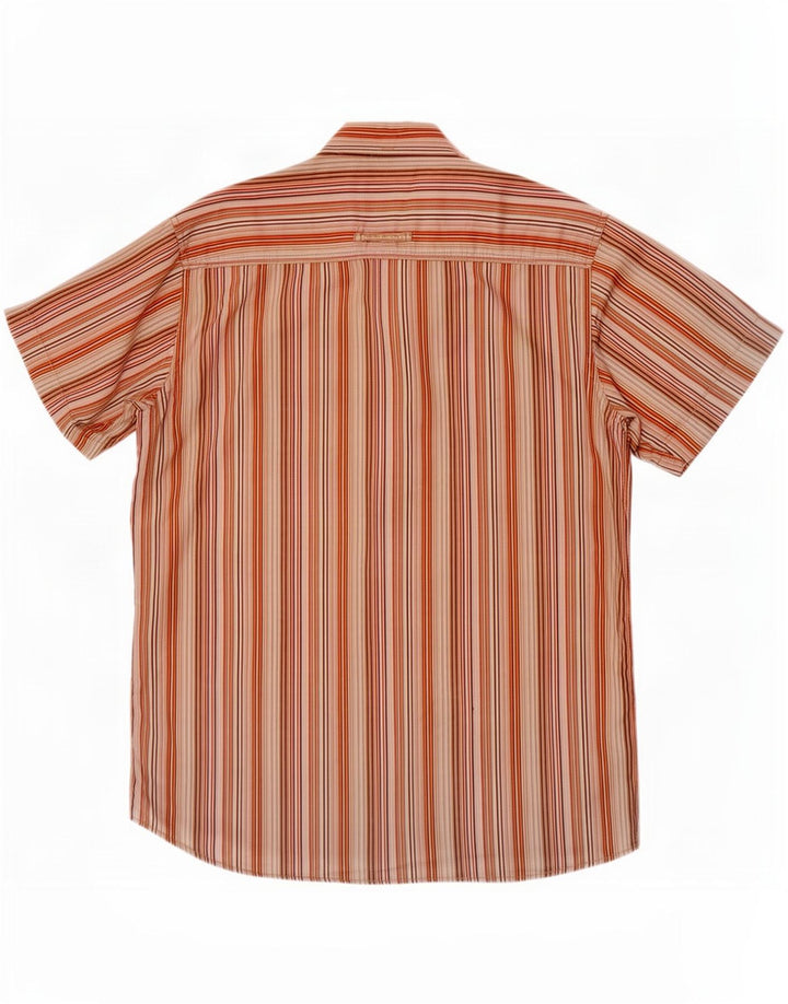 Camel Active Camicia a maniche corte da uomo in cotone gessato medio multicolore