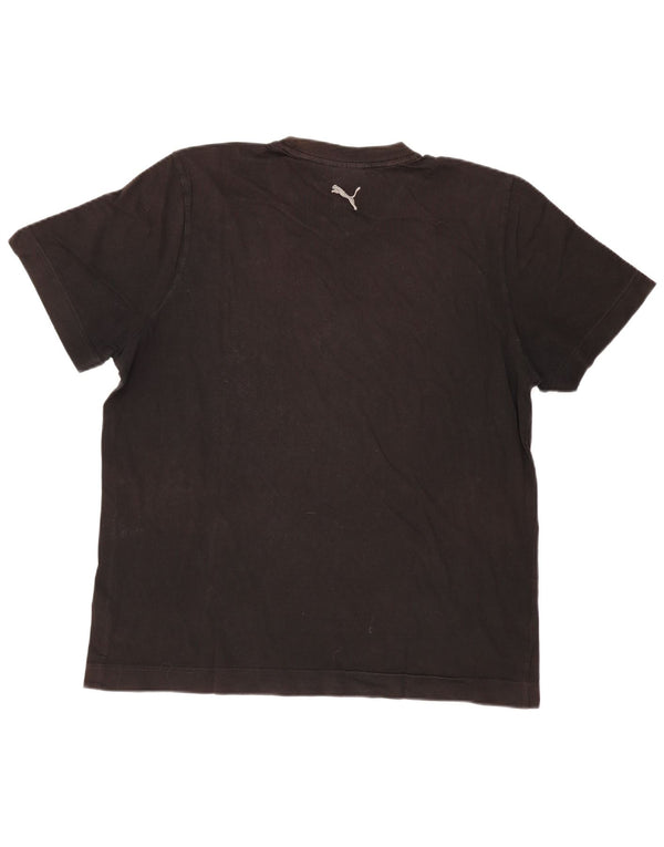 T-shirt grafica da uomo Puma Top XL in cotone nero