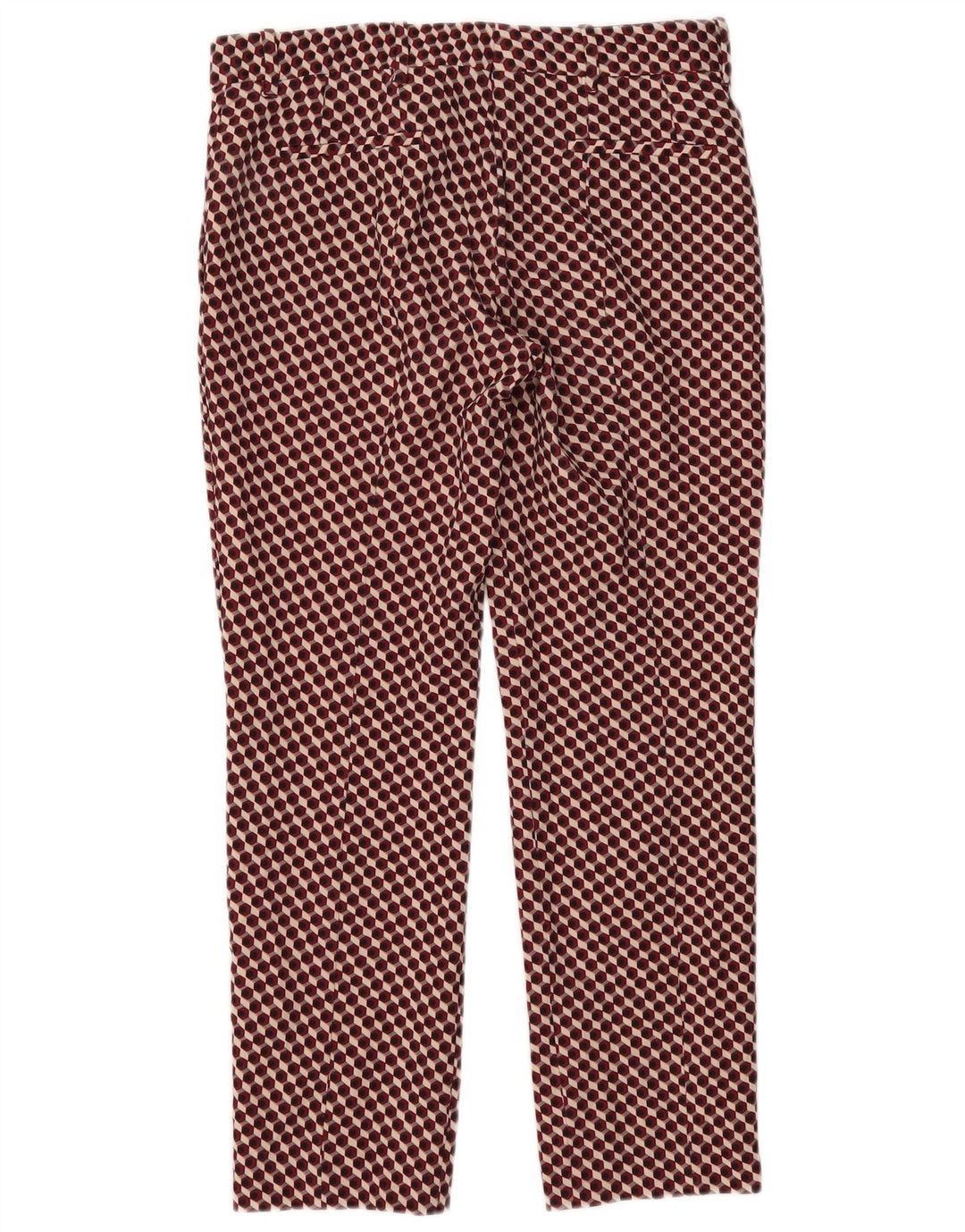 Pantaloni chino slim da donna Zara medi W28 L27 rossi geometrici