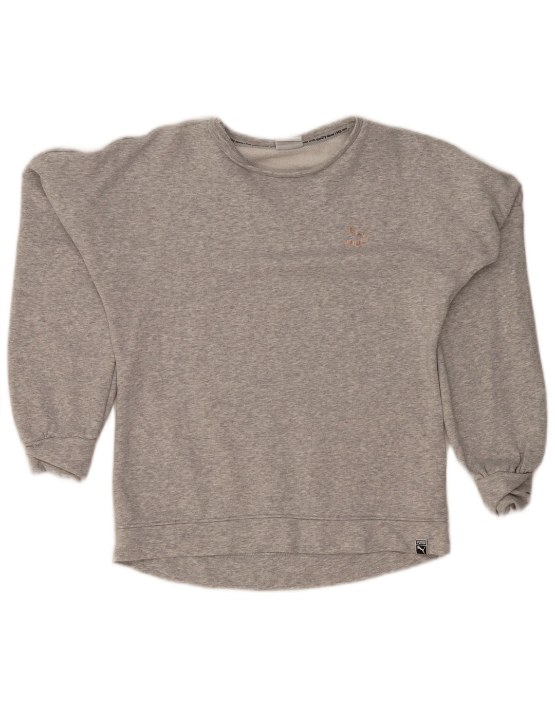 Felpa da donna Puma Jumper UK 8 Small Grigio Cotone