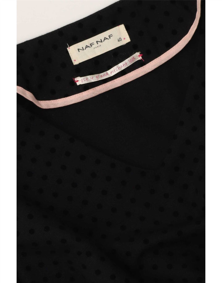 Abito basic da donna con maniche a 3/4 Naf EU 40 medio nero maculato