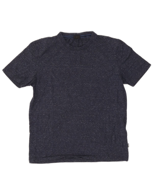 T-shirt da uomo Hugo Boss Top in cotone chiazzato blu navy medio