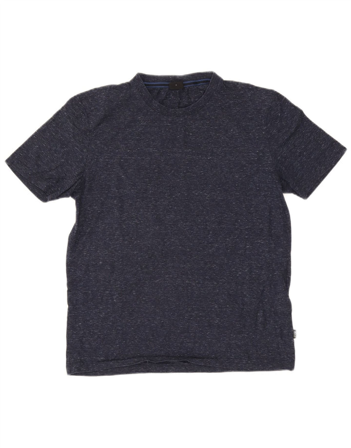 T-shirt da uomo Hugo Boss Top in cotone chiazzato blu navy medio