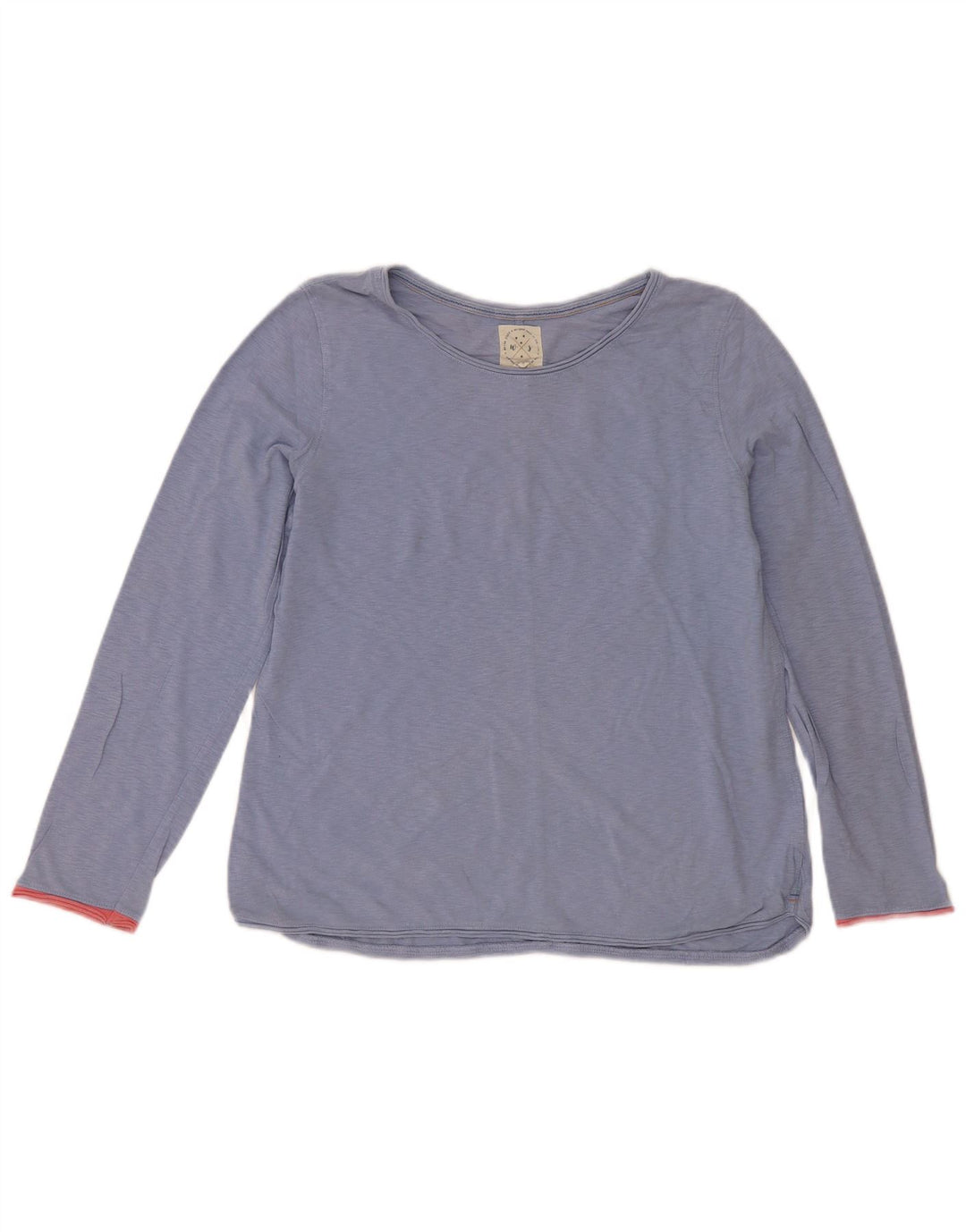 Top da donna a maniche lunghe White Stuff UK 12 Cotone screziato blu medio