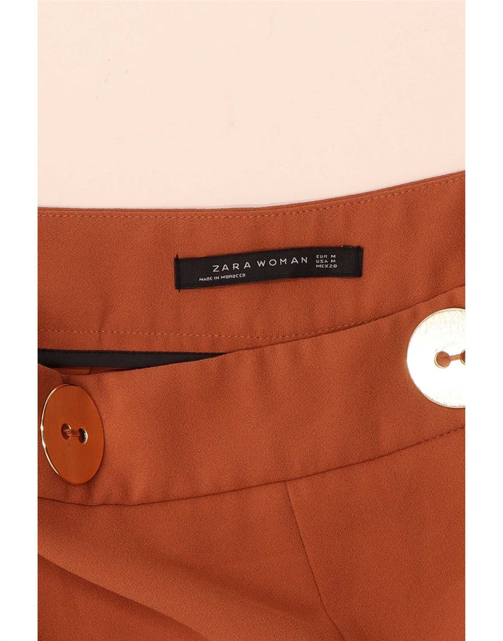 Pantaloni casual a gamba larga da donna Zara medi W28 L34 marroni
