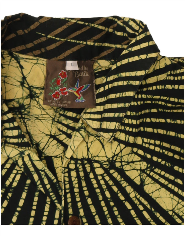 Caribelle Batik Camicia da uomo con motivo astratto grande multicolore