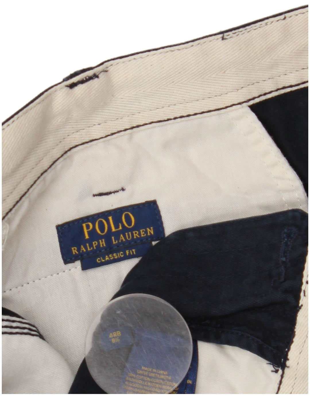POLO RALPH LAUREN Pantaloncini chino da uomo con vestibilità classica grande W48 4XL Blu navy