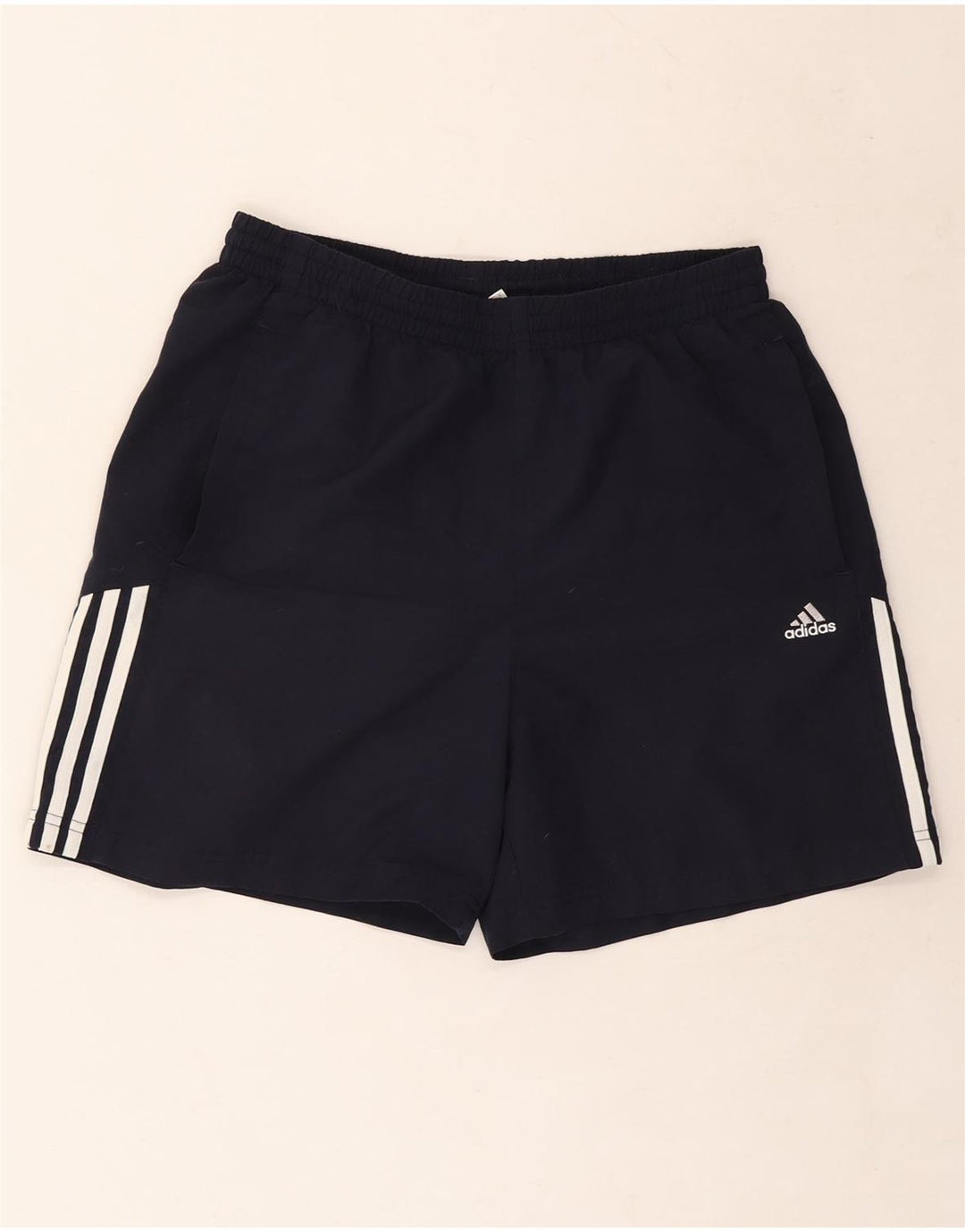 Pantaloncini sportivi da uomo Adidas medi in poliestere blu navy
