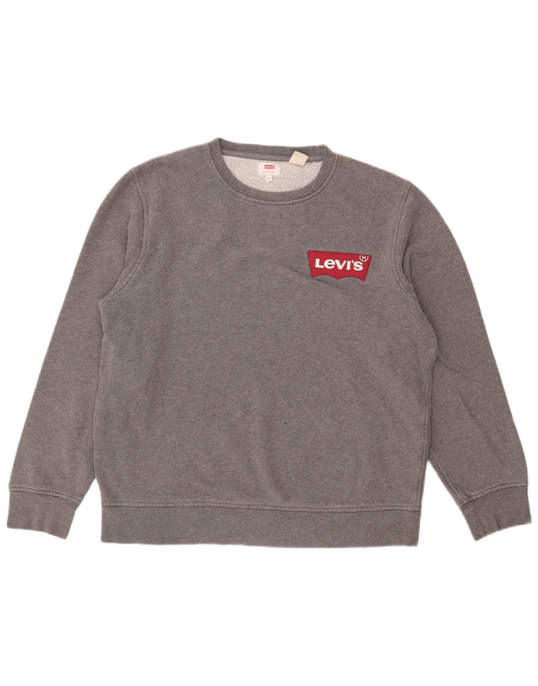 Felpa grafica da uomo Levi's, maglione XL, cotone grigio