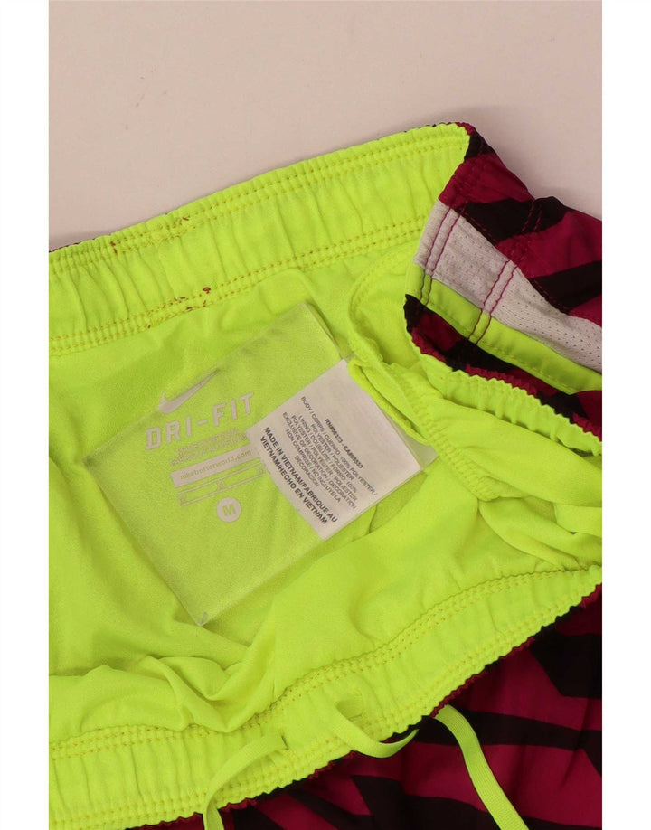 Pantaloncini sportivi Nike da donna Dri Fit UK 14 poliestere a righe rosa medio