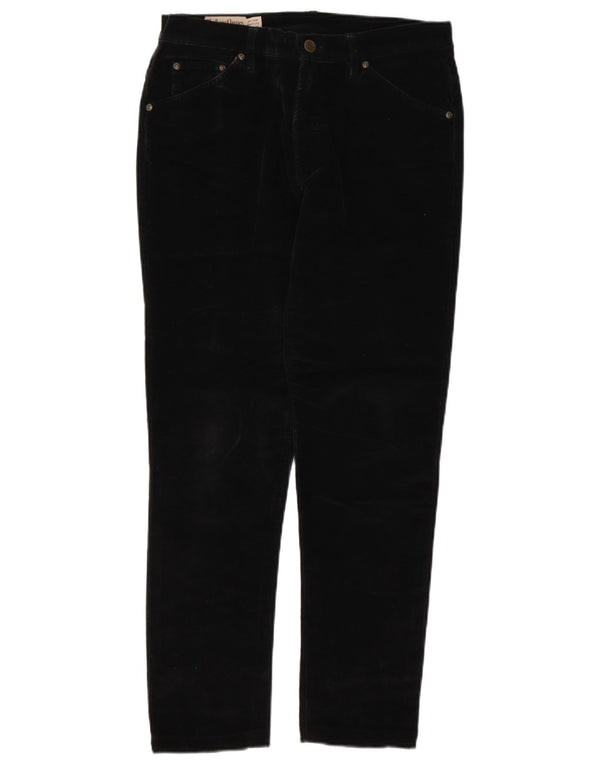 MARLBORO CLASSICS Pantaloni slim da donna in velluto a coste W29 L28 cotone nero