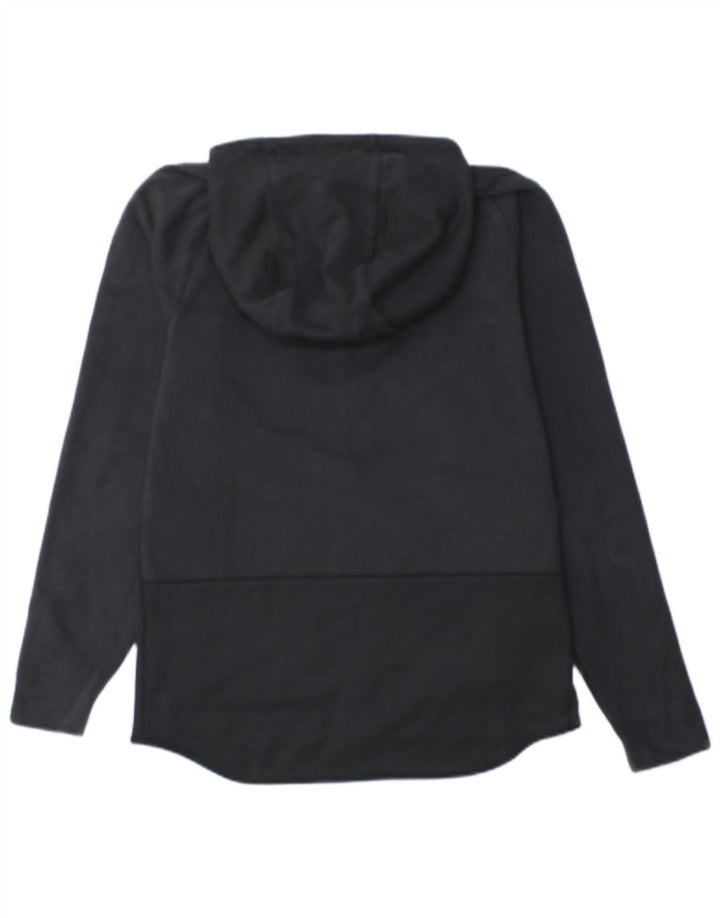 Felpa con cappuccio e zip Nike da uomo piccola in cotone nero
