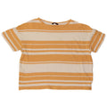 Marks & Spencer T-shirt oversize da donna Top UK 16 Large Orange Striped