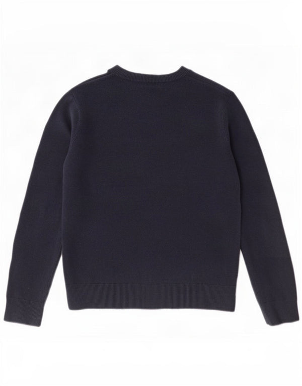 Marks & Spencer Womens V-Neck Jumper Sweater UK 12 Medium Navy Blue Acrylic