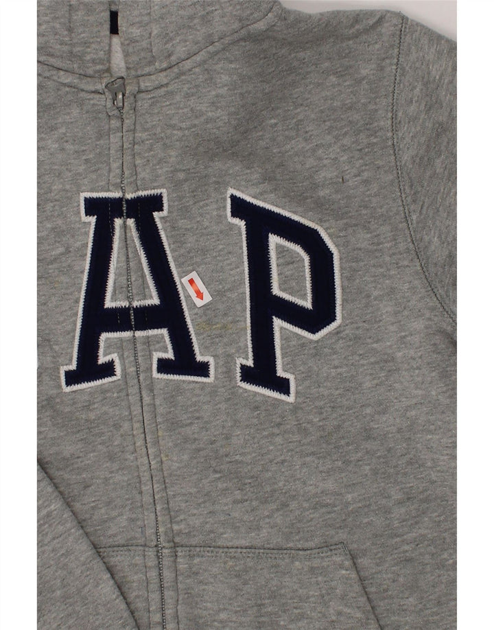 GAP Boys Graphic Zip Hoodie Sweater 8-9 Years Medium  Grey Cotton Classic Vintage Gap and Second-Hand Gap from Messina Hembry 