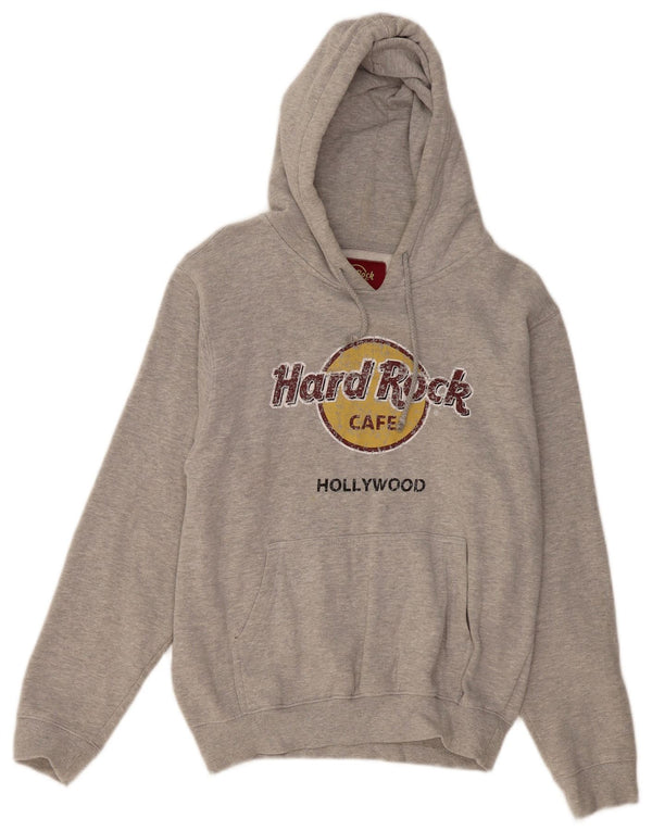 HARD ROCK CAFE Felpa con cappuccio da donna Hollywood UK 14 Grigio medio chiazzato