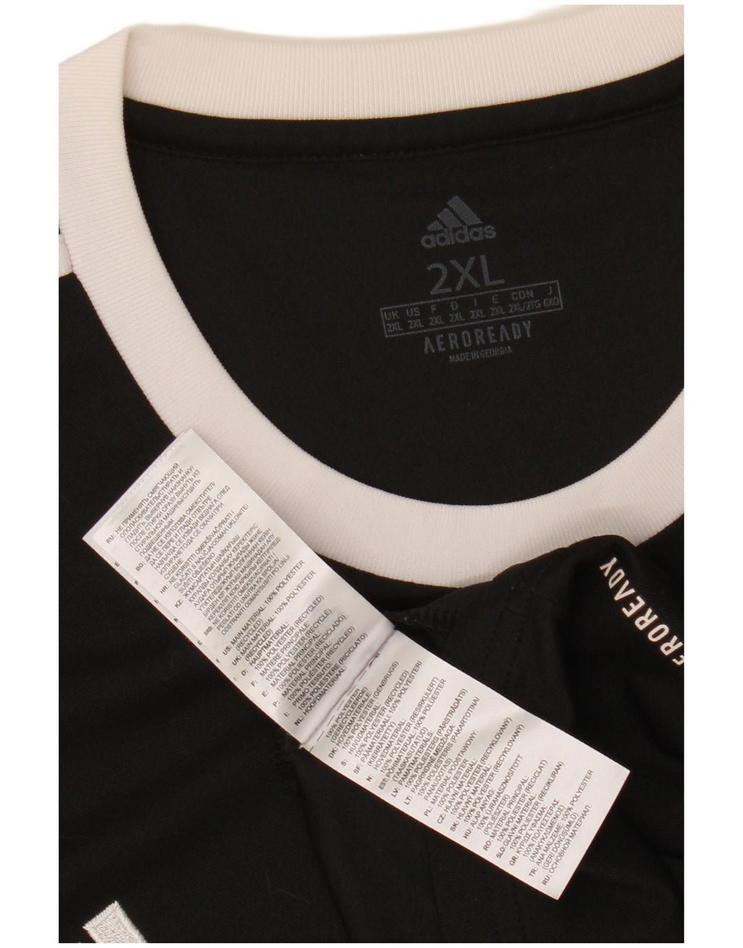Maglietta Adidas Aeroready da uomo 2XL nera in poliestere