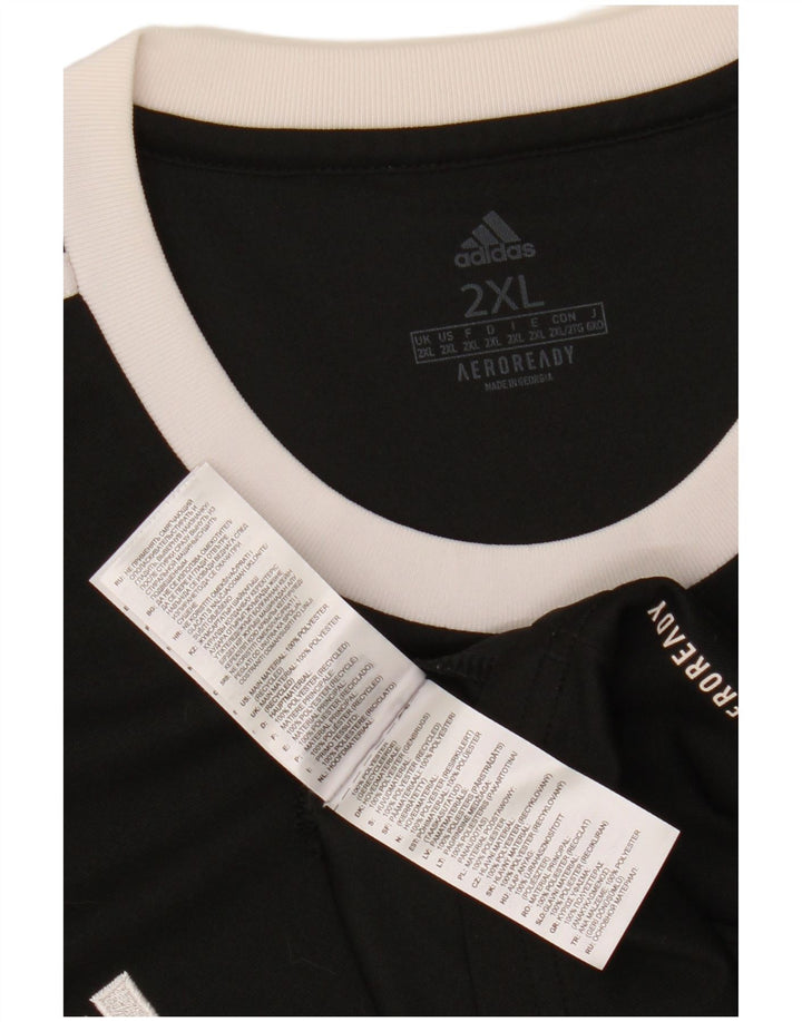 Maglietta Adidas Aeroready da uomo 2XL nera in poliestere