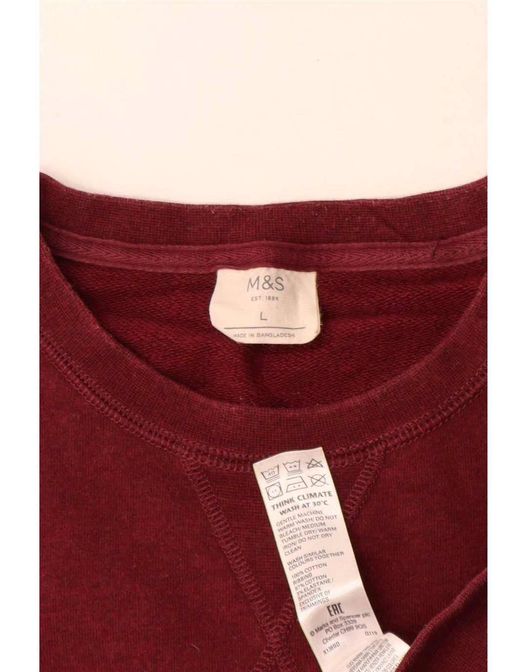 Marks & Spencer Felpa da uomo Maglione Grande Marrone Cotone