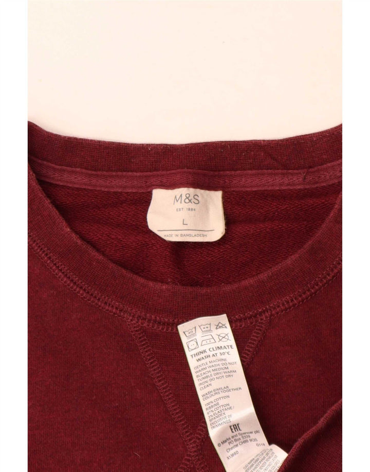 Marks & Spencer Felpa da uomo Maglione Grande Marrone Cotone