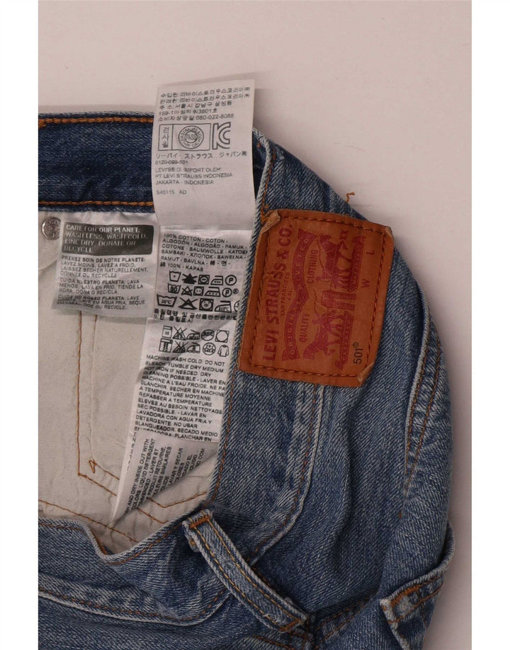 Pantaloncini di jeans Levi's 501 da donna W28 cotone blu medio