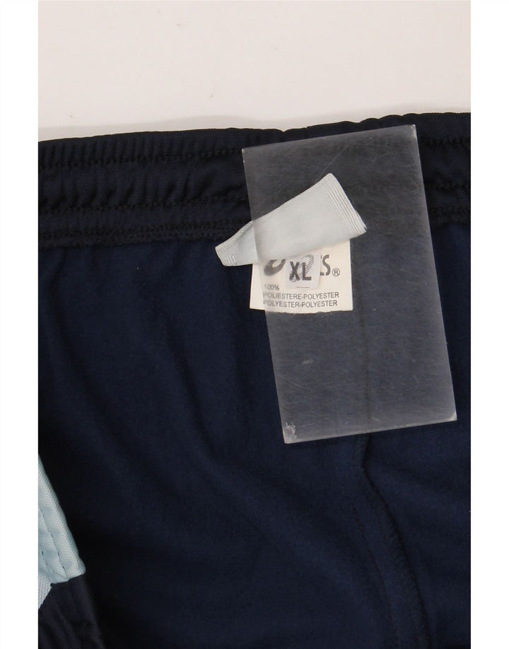 Pantaloni da tuta da uomo Asics XL in poliestere color block blu navy