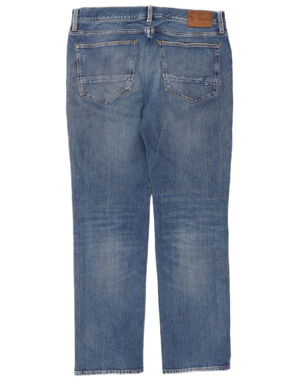 Tommy Hilfiger Uomo Denton Distressed Jeans dritti 34 L29 Cotone Blu