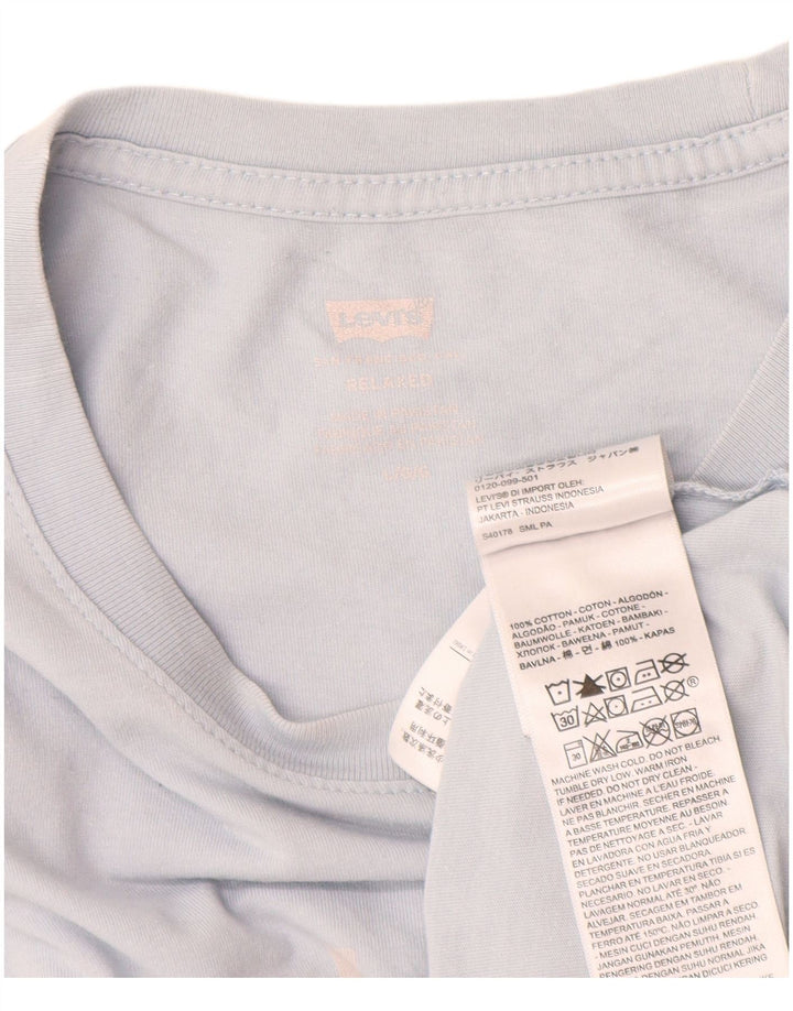 T-shirt grafica rilassata da uomo Levi's Top grande in cotone blu