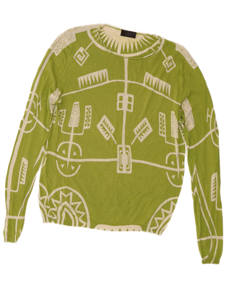 Maglione maglione girocollo da donna Richmond IT 48 XL Seta geometrica verde