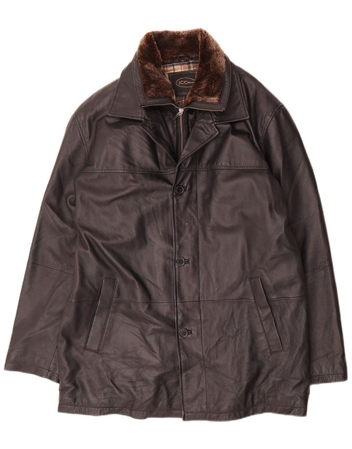 Giacca in pelle da uomo JCC IT 54 2XL Nera