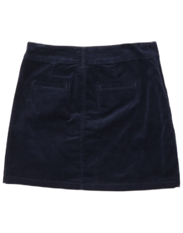 Crew Clothing Gonna in velluto a coste da donna UK 10 Small W29 Cotone blu navy