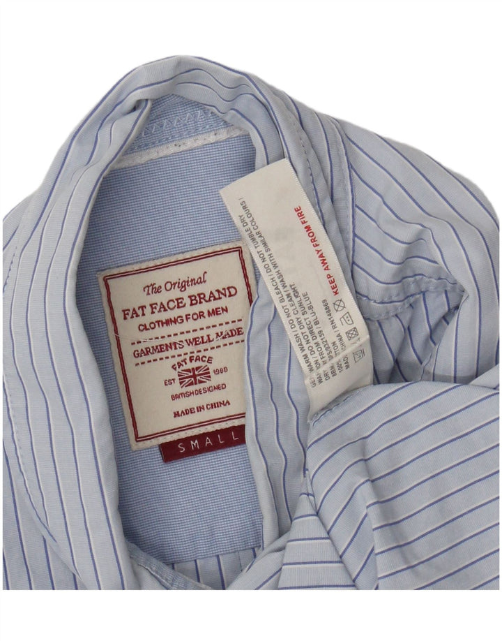 Camicia da uomo Fat Face piccola in cotone gessato blu