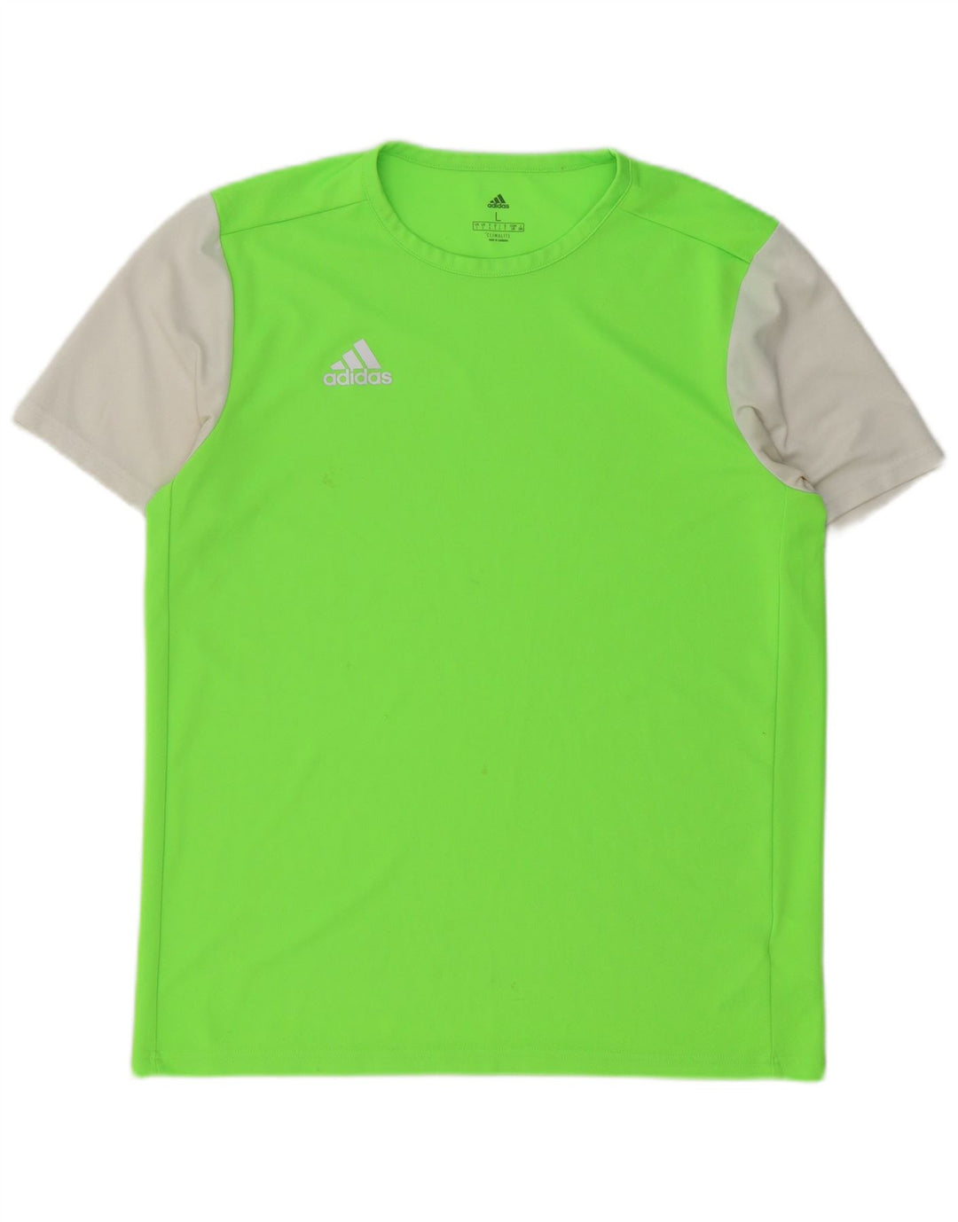 T-shirt Adidas Climalite da uomo, grande, in poliestere color block verde
