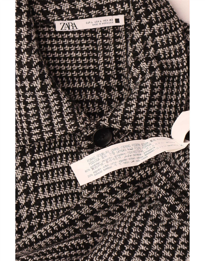 Giacca utility da uomo Zara grande nera in poliestere pied de poule