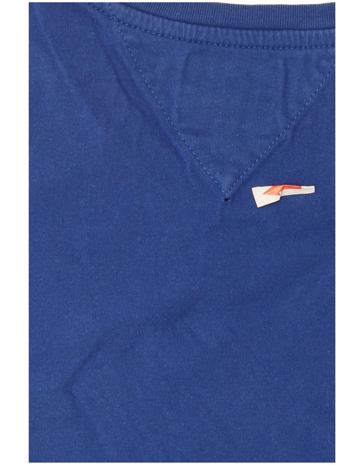T-shirt da uomo Tommy Hilfiger Top in cotone blu medio