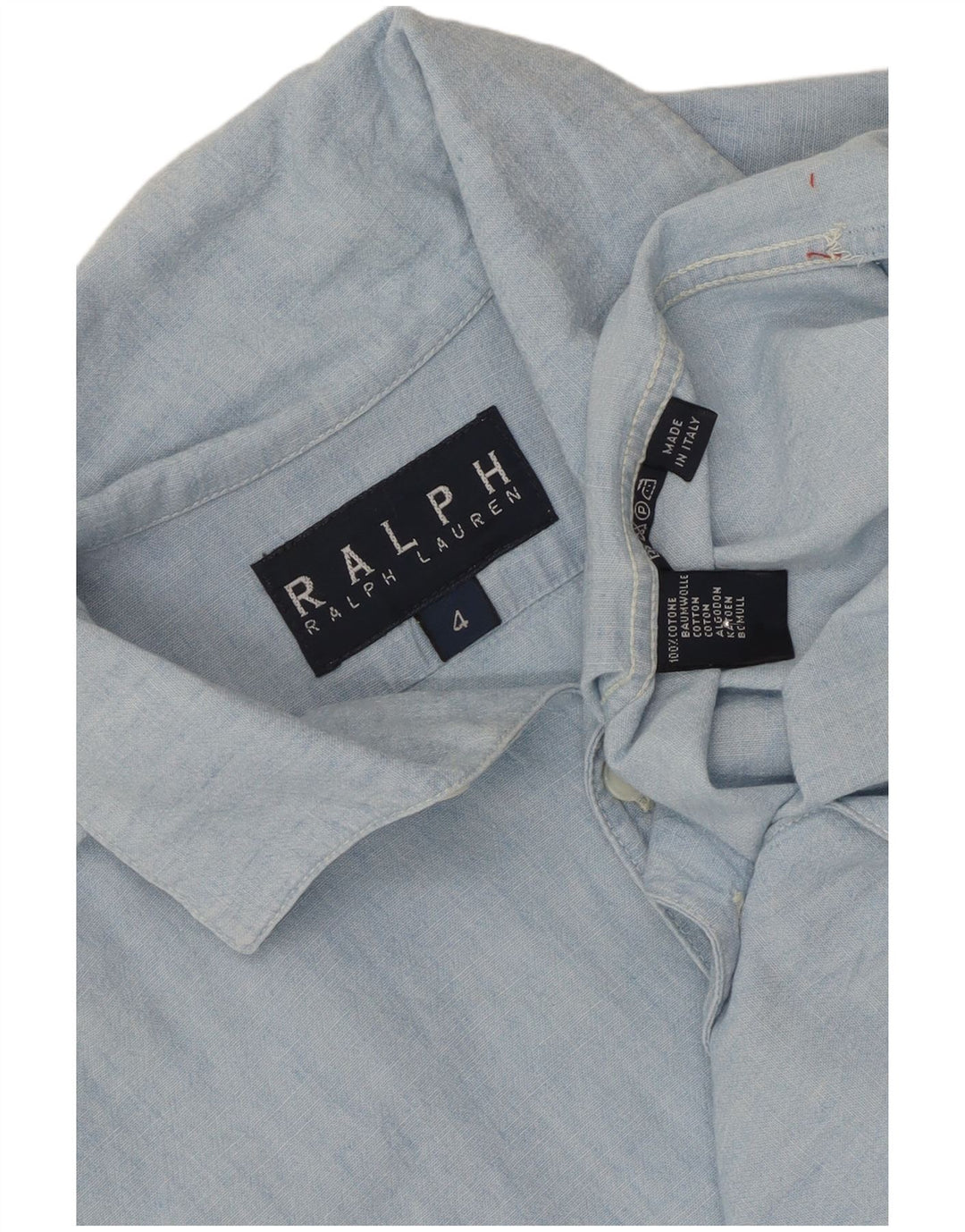 Camicia oversize a maniche corte da donna Ralph Lauren US 4 Small in cotone blu