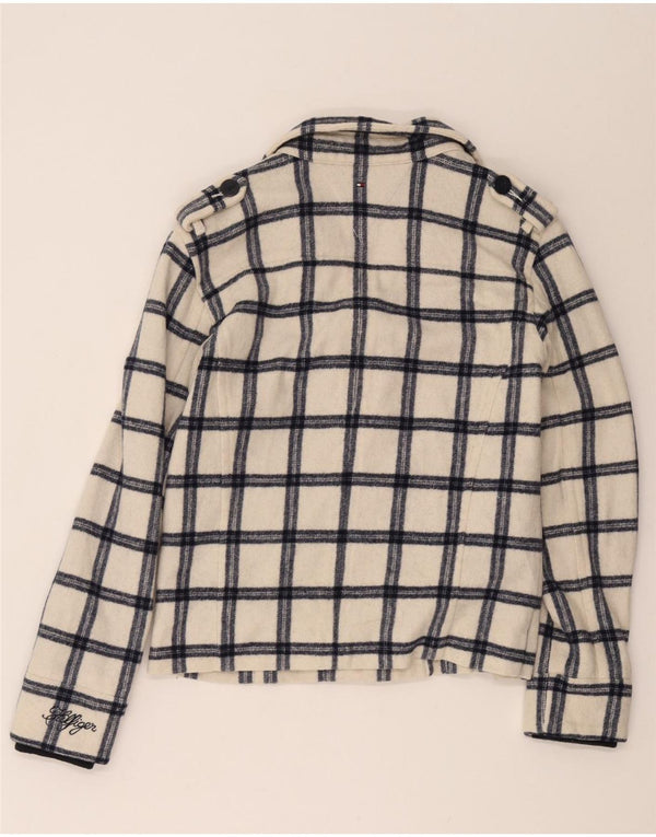 Cappotto da marinaio per ragazze Tommy Hilfiger 15-16 anni Poliestere bianco a quadri
