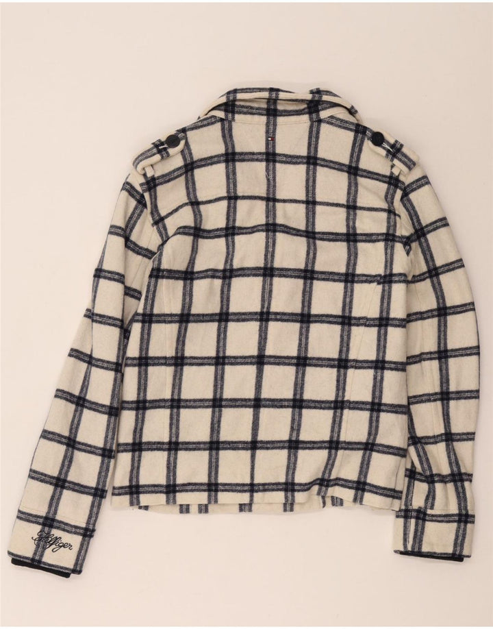 Cappotto da marinaio per ragazze Tommy Hilfiger 15-16 anni Poliestere bianco a quadri