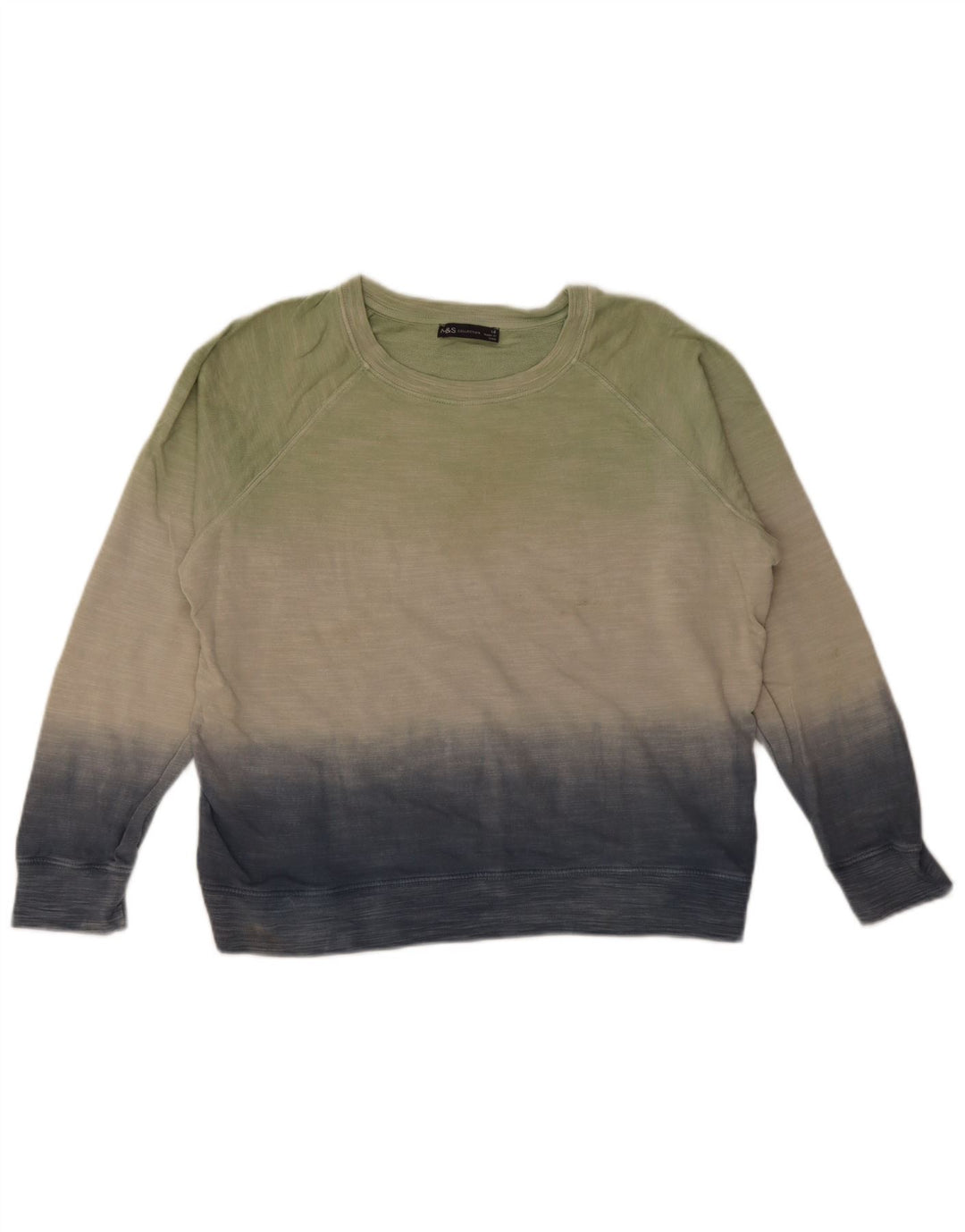 Felpa da donna Marks & Spencer UK 14 Large Green Colourblock