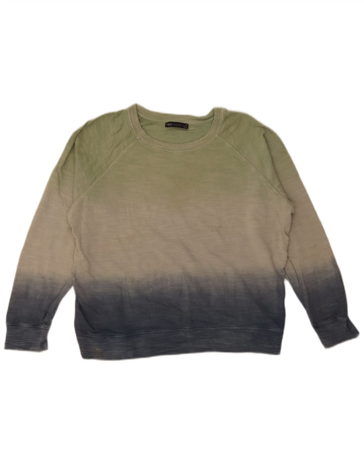 Felpa da donna Marks & Spencer UK 14 Large Green Colourblock