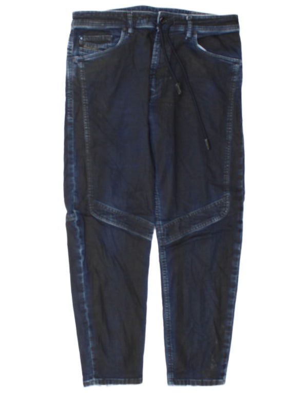Pantaloni casual affusolati da uomo Diesel W32 L28 in cotone blu navy