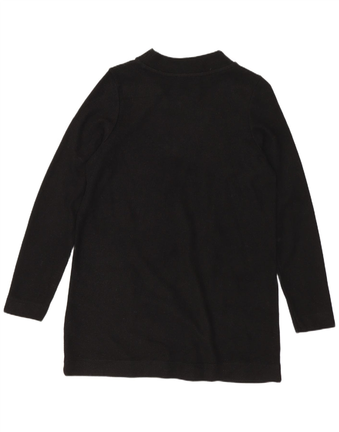 Top tunica a maniche lunghe da donna Marks & Spencer UK 12 poliestere nero medio