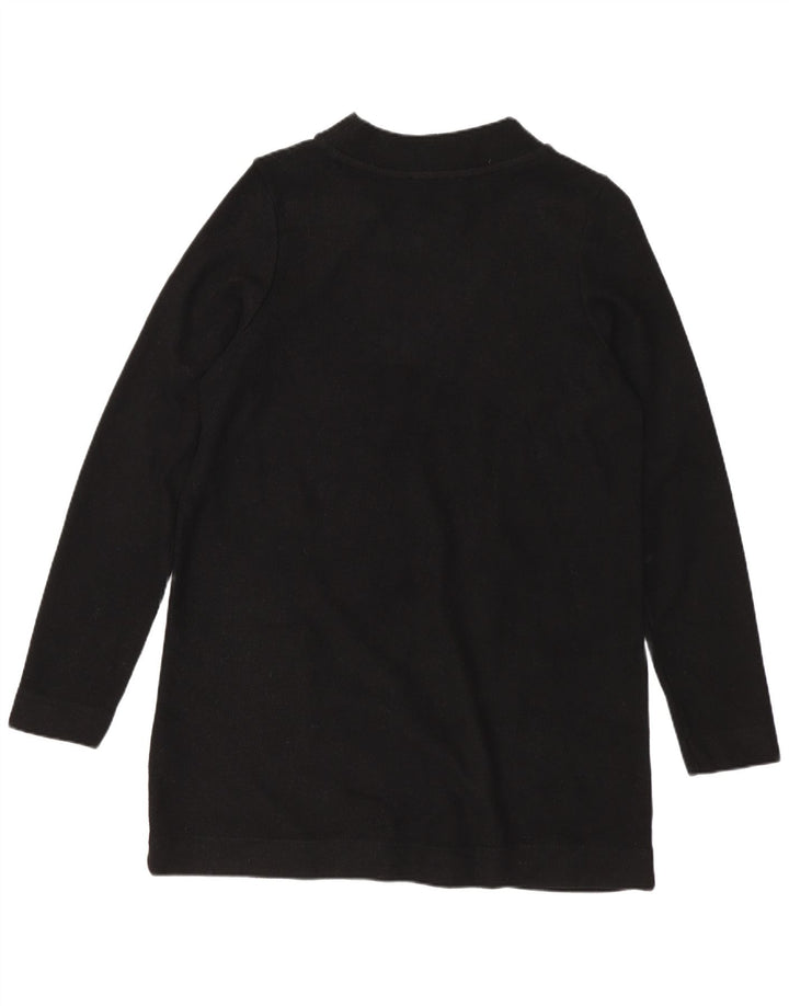 Top tunica a maniche lunghe da donna Marks & Spencer UK 12 poliestere nero medio