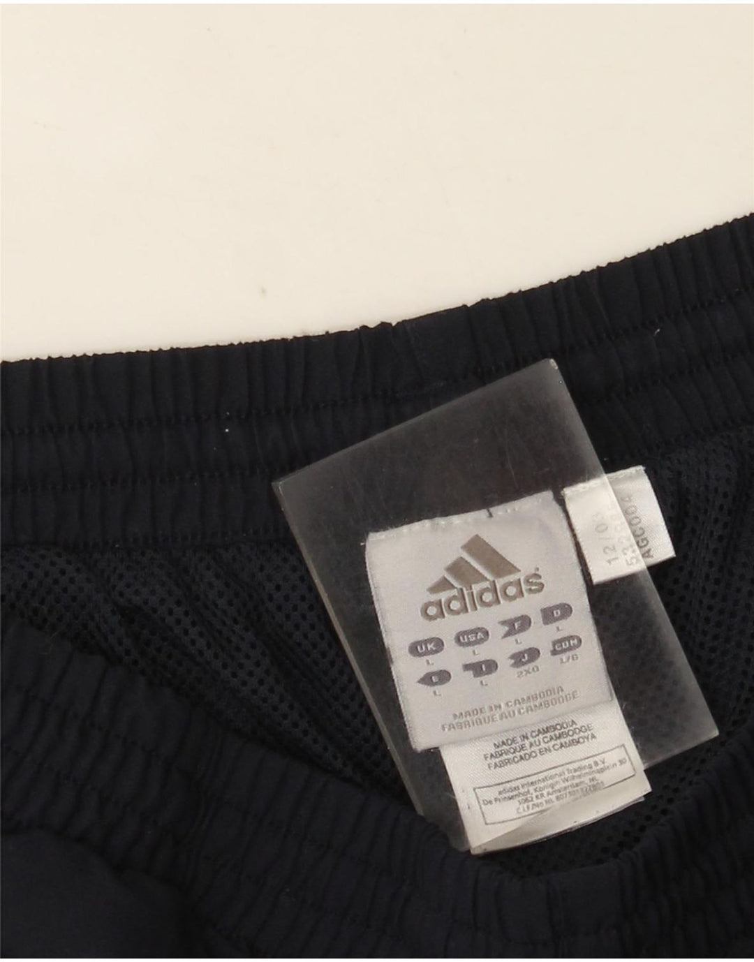 Pantaloncini sportivi da uomo Adidas Bermuda grandi in poliestere blu navy