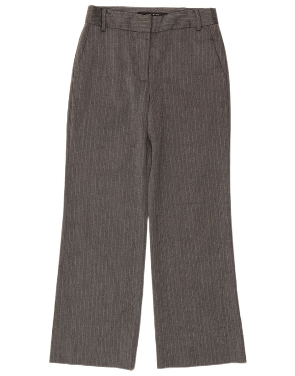 Pantaloni chino bootcut da donna Zara EU 34 2XS W24 L28 Poliestere a righe grigie