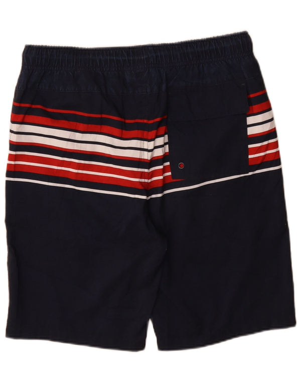 Pantaloncini da bagno da uomo Marks & Spencer medio poliestere a righe blu navy
