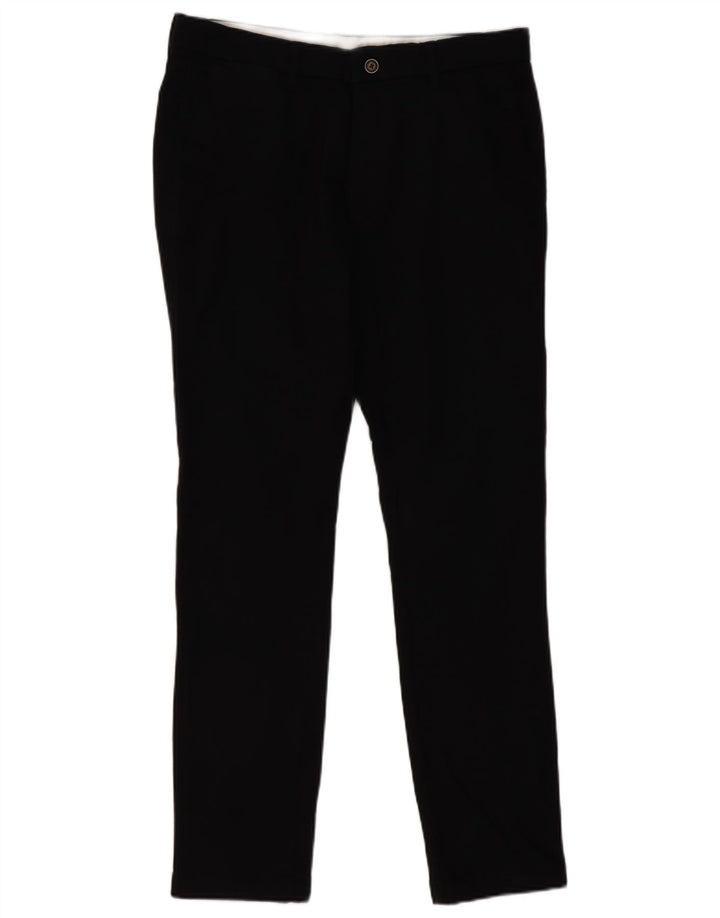 Pantaloni chino slim da uomo Marks & Spencer W34 L31 cotone nero