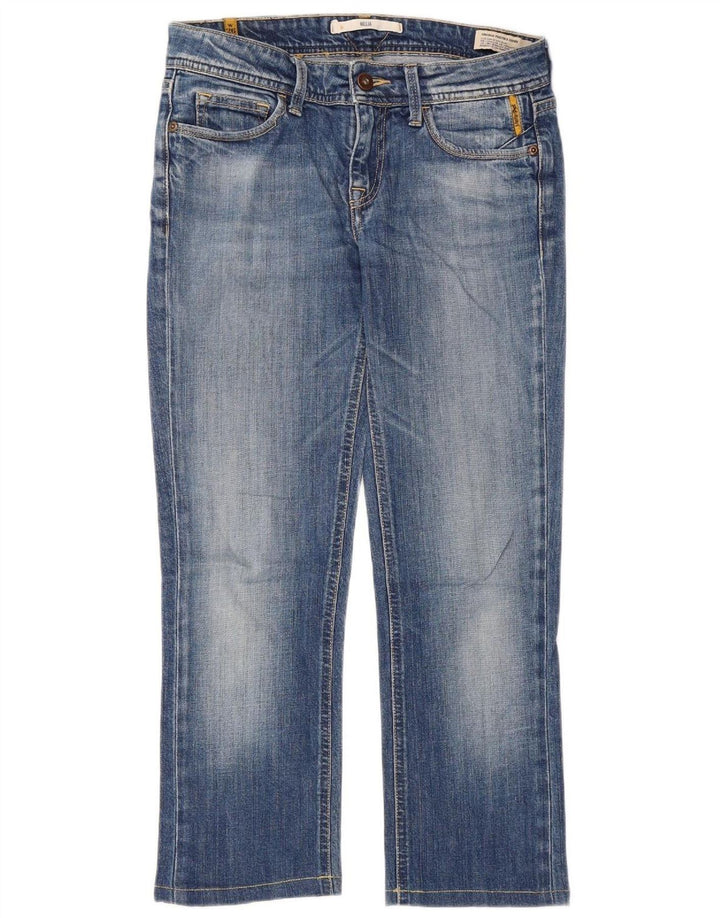 MELTIN' POT Womens Straight Jeans W26 L24 Blue Cotton