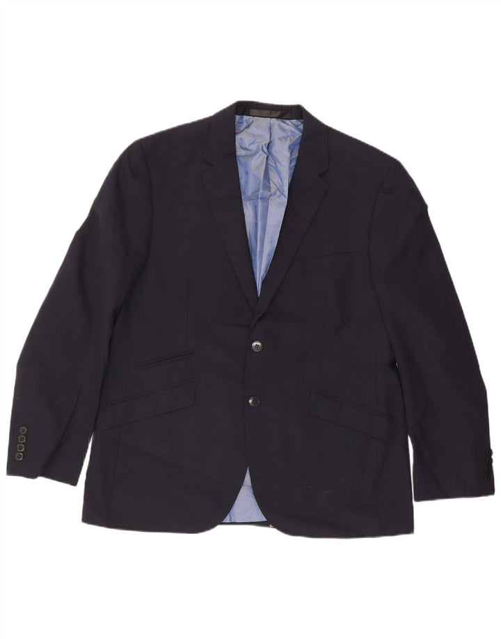 Giacca blazer a 2 bottoni da uomo Marks & Spencer UK 42 Large in lana blu navy