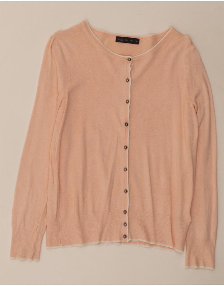 Maglione cardigan da donna Marks & Spencer UK 8 Small Rosa Viscosa